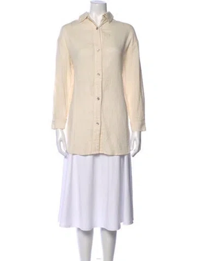 Pre-owned Atelier Delphine Long Sleeve Button-up Top W/ Tags In Neutral
