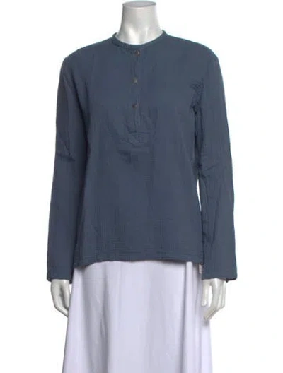 Pre-owned Atelier Delphine Long Sleeve Top In Blue
