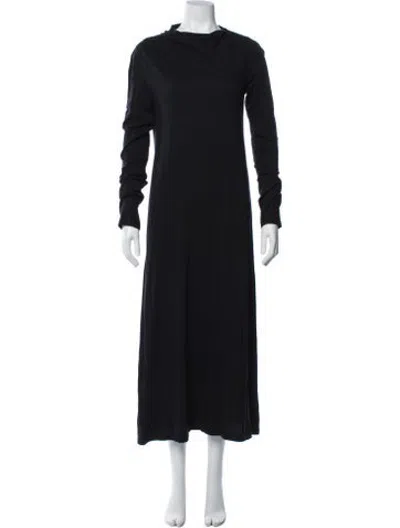 Pre-owned Atelier Delphine Mock Neck Long Dress In Blue