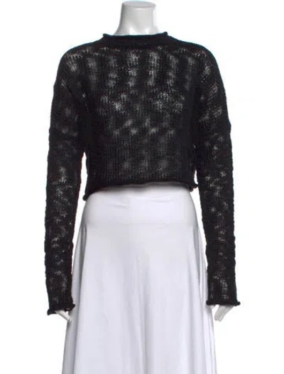 Pre-owned Atelier Delphine Patterned Crew Neck Sweater W/ Tags In Black