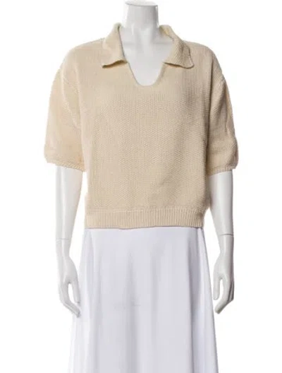 Pre-owned Atelier Delphine Short Sleeve Top In Neutral