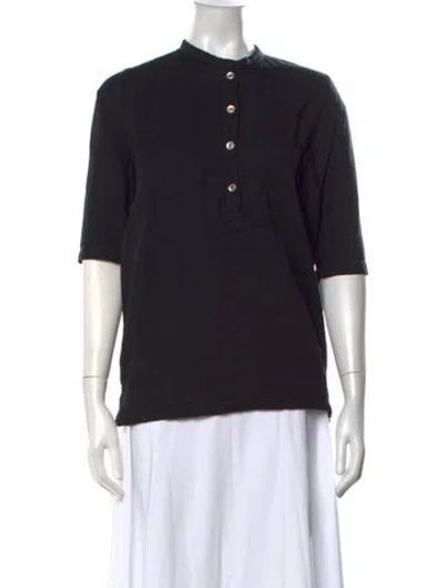 Pre-owned Atelier Delphine Three-quarter Sleeve Top In Black