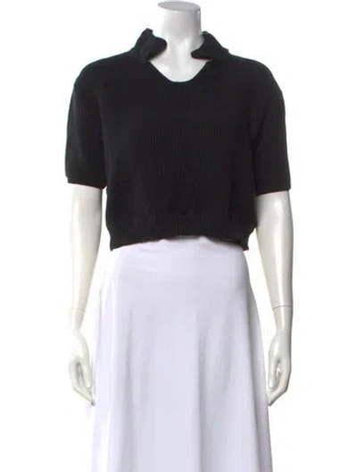 Pre-owned Atelier Delphine V-neck Sweater In Black