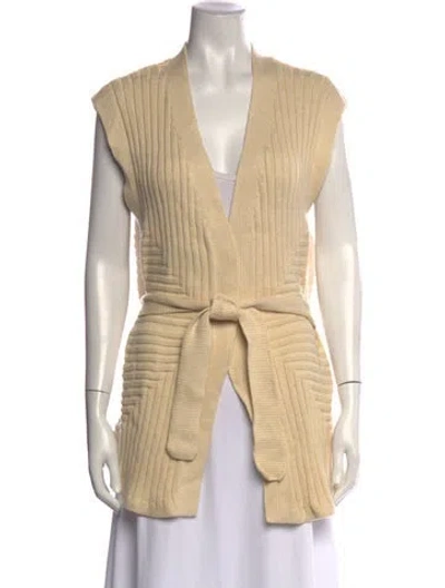 Pre-owned Atelier Delphine V-neck Sweater In Neutrals