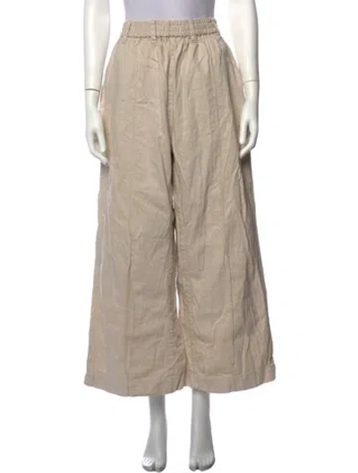 Pre-owned Atelier Delphine Wide Leg Pants In Neutrals