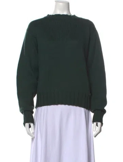 Pre-owned Atelier Delphine Wool Crew Neck Sweater In Green