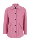 Atelier Edition Diagonal Pocket Jacket In Pink