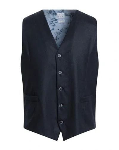 Atelier F & B Man Tailored Vest Midnight Blue Size Xl Wool
