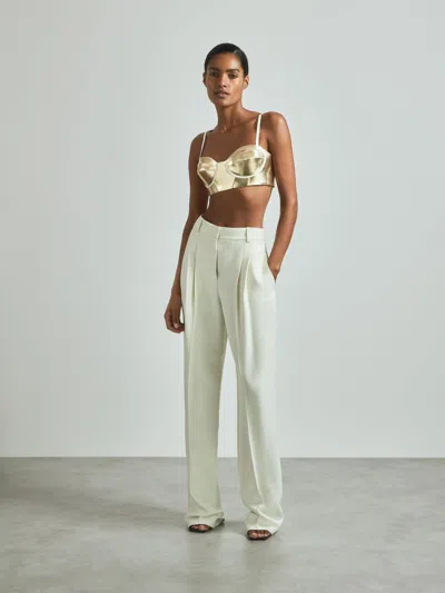 Atelier Gold Metallic Bustier Top