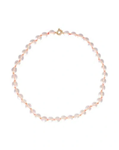 Atelier Labro Frizzante Necklace Woman Necklace Orange Size - Quartz, Metal