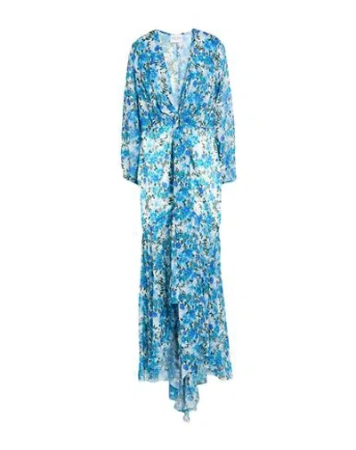 Atelier Legora Woman Maxi Dress Azure Size 12 Viscose, Polyamide, Polyester In Blue
