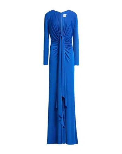 Atelier Legora Woman Maxi Dress Bright Blue Size 10 Recycled Viscose, Elastane