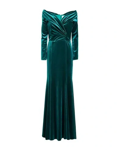 Atelier Legora Woman Maxi Dress Emerald Green Size 4 Polyester, Viscose