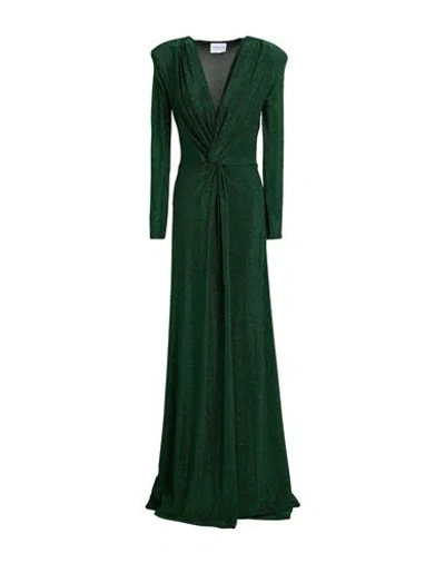 Atelier Legora Woman Maxi Dress Green Size 8 Polyamide, Nylon, Metal, Metallic Fiber