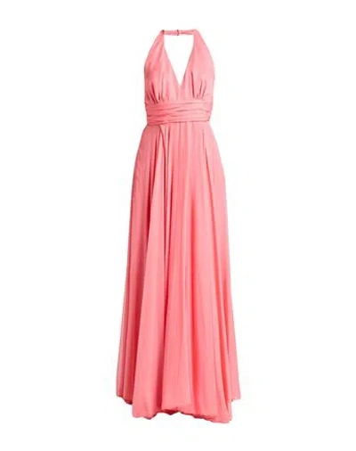 Atelier Legora Woman Maxi Dress Salmon Pink Size 10 Polyamide, Viscose