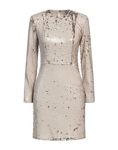 Atelier Legora Woman Mini Dress Beige Size 8 Polyester, Polyamide