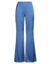 Atelier Legora Woman Pants Azure Size 12 Polyamide, Viscose, Polyester, Elastane In Blue