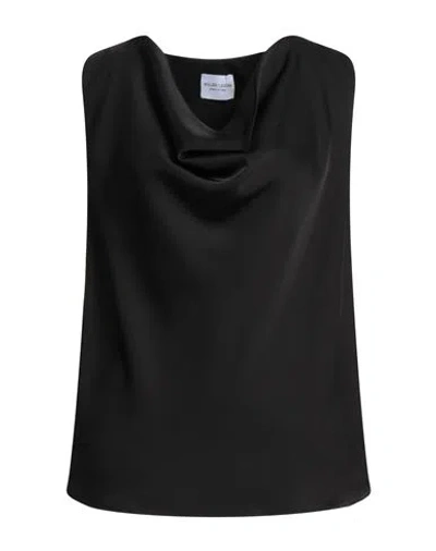 Atelier Legora Woman Top Black Size 14 Viscose, Polyamide, Polyester