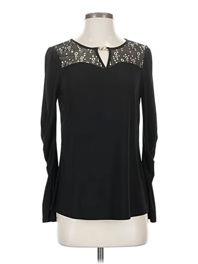 Pre-owned Atelier Long Sleeve Blouse In Black