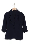 Atelier Luxe One-button Blazer In Navy