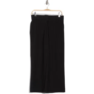 Atelier Luxe Ottoman Rib Crop Pants In Black