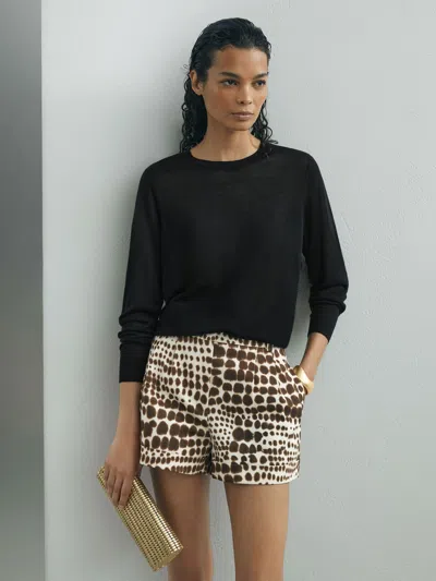Atelier Lyocell-cashmere Fine-knit Jumper In Black