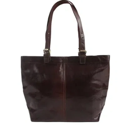 Atelier Marrakech Dark Brown Leather Shopper Tote Bag