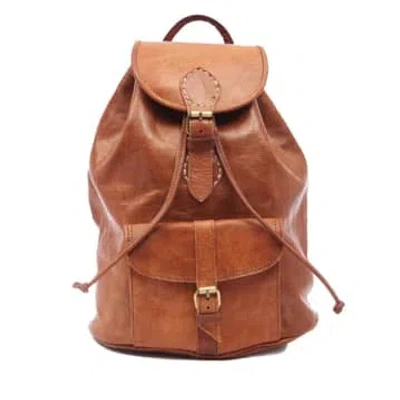 Atelier Marrakech Light Brown Small Sac A Dos Leather Backpack