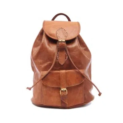 Atelier Marrakech Sac A Dos Leather Backpack In Brown