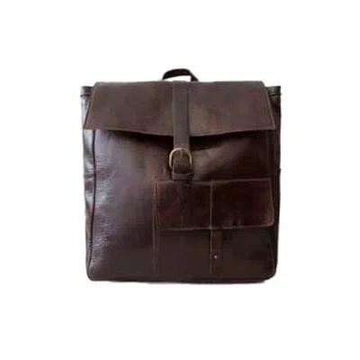 Atelier Marrakech Square Backpack Bag -dark Brown