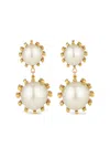 Atelier Mon Freshwater Pearl Plated Earrings In Gold