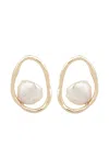 Atelier Mon Grecian Goddess Pearl Earrings In Gold