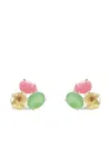 Atelier Mon Stone Stud Earrings In Animal Print