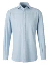 Atelier Munro Buttoned Collar Shirt In Blue