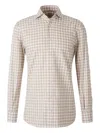 Atelier Munro Buttoned Patterned Dress Shirt In Neutral