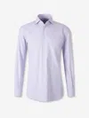 Atelier Munro Buttoned Check Dress Shirt In Purple