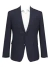 Atelier Munro Check-pattern Blazer In Blue