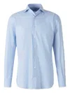 Atelier Munro Plain Dress Shirt In Blue