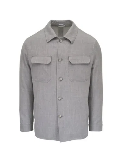 Atelier Munro Flap-pocket Overshirt In Gray