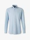 Atelier Munro Buttoned Collar Shirt In Blue