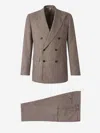Atelier Munro Double-breasted Suit In Brown