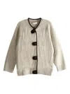 Atelier New York Button Trim Cardigan In Multi
