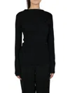 Atelier New York Draped Top In Black