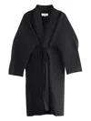 Atelier New York Tie-waist Coat In Black