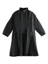 Atelier New York Zip Hooded Parka In Black