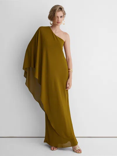 Atelier One-shoulder Maxi Dress In Green