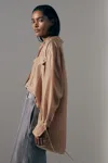 Atelier Camel Oversized Pocket Button-through Shirt In Camel