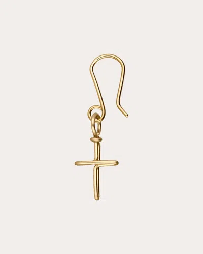 Atelier Paulin Women's Cross Charm Earring In Gold