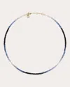Atelier Paulin Women's Nonza River Choker Blue Sapphire 14k Gold In Blue