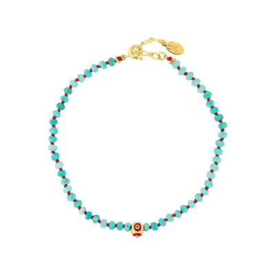 Atelier Petites Pierres Women's Blue / Gold Maui - Ankle Bracelet